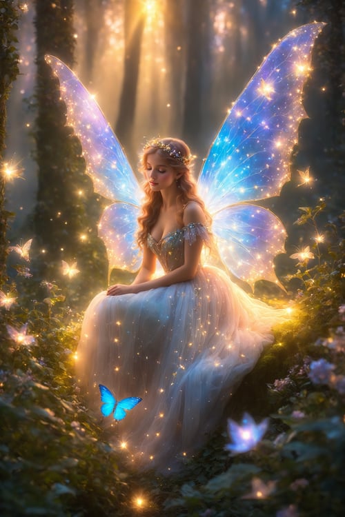 (fairy),(best quality, HDR, ultra high-detail, 4k, cinematic lighting:1.2),(centered, balanced composition:1.1),(bokeh:1.1, lens flare:1.1),(foggy dusk:1.1, misty atmosphere),(bloom, light bloom:1.1),(high dynamic range:1.1),(depth of field:1.1),(full pose),(soft pastel colors),(magical ambiance),(ethereal glow),(delicate wings),(enchanted forest),(twinkling stars),(sparkling particles),(ethereal beauty),(dream-like),(whimsical),(glowing orb),(lush vegetation),(peaceful serenity),(mysterious),(graceful),(wonderment),(gentle breeze),(captivating),(timeless),(feminine elegance),(enchanted),(wonderland),(enchanted),(fantasy)