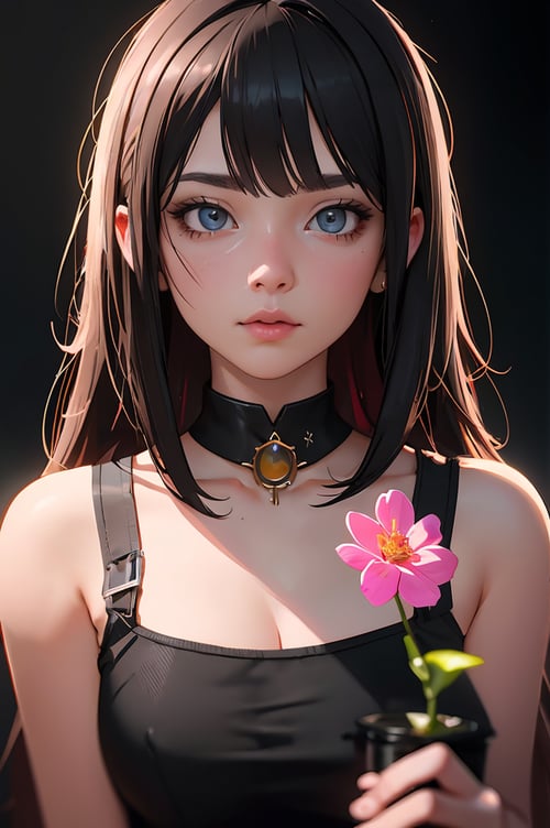 masterpiece, best quality, highly detailed background, perfect lighting, cute art of cute black and pink  dicuki , surrounded by flowers,  digital art, intricate details, trending artstation, (Extremely Detailed Oil Painting:1.2), glow effects, godrays, Hand drawn, render, 8k, octane render, cinema 4d, blender, dark, atmospheric 4k ultra detailed, cinematic sensual, Sharp focus, humorous illustration, big depth of field, Masterpiece, colors, 3d octane render, 4k, concept art, trending on artstation, hyperrealistic, Vivid colors, extremely detailed CG unity 8k wallpaper, trending on ArtStation, trending on CGSociety, Intricate, High Detail, dramatic