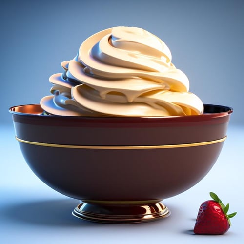 3D Render Style, 3DRenderAF,A bowl of ice cream, <lora:3DRenderStyle21PasWithTEV2:1>