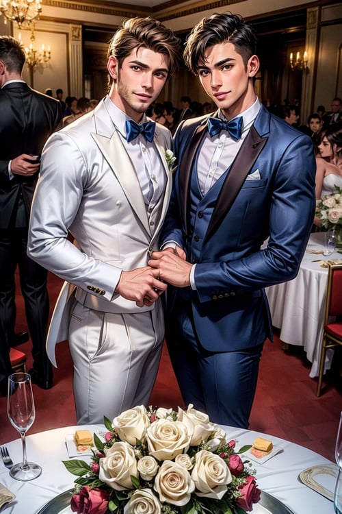 handsome male, wedding guests ,yaoi