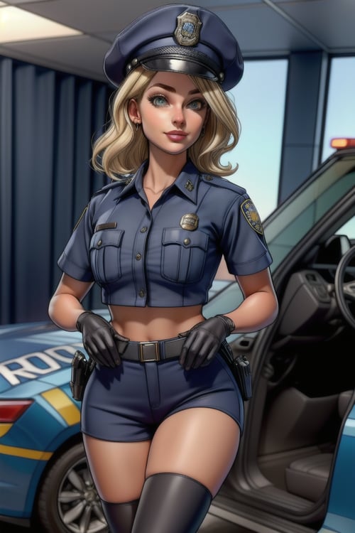 female police officer, blonde, sexy