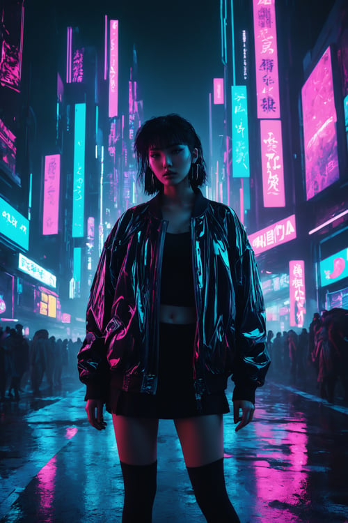 (best quality,8k,highres,masterpiece:1.2), ultra-detailed, (realistic,photorealistic,photo-realistic:1.37), nightmare, (80s anime style:1.3), glitch art, flat colors, key visual, vibrant, studio anime, minimalist, dark background, neon lights, haunted atmosphere, surreal, (distorted shapes and figures:1.2), abstract elements, intense emotion, (dynamic poses:1.3), sharp and bold lines, glossy finish, cyberpunk influence, futuristic setting, gritty textures, (intense shadows:1.2), mysterious narrative, parallel dimensions, supernatural creatures, ominous presence, (ominous and dramatic lighting:1.3), flickering glitches, digital distortion, pixelated aesthetics, retrowave inspiration, interplay of vibrant and muted shades, (vibrant and contrasting color palette:1.2), (surreal and dreamlike landscape:1.3), dystopian city, (distorted reality:1.2), hauntingly beautiful characters, (eerie and captivating expressions:1.2), (intricate and detailed backgrounds:1.2), fluid and energetic movements, (dramatic and impactful scenes:1.3), (captivating and suspenseful storytelling:1.3), iconic and memorable character designs.