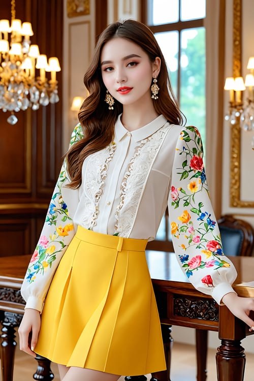 masterpiece, (best quality:1.4), ultra-detailed, 1 girl, 22yo, wear daily elegant outfit, , high resolution, genuine emotion, wonder beauty , Enhance, bright colors,