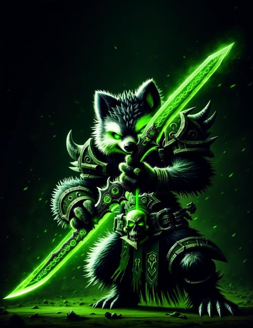 cute anthro hedgehog, death knight, DonMD34thKn1gh7XL wielding runeblade, green glowing runes,  <lora:DonMRun3Bl4d3-000008:0.85>