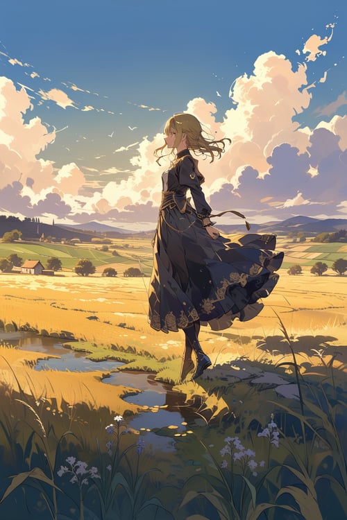 1girl, full body, from side, detailed background, scenery, field,
masterpiece, best quality, aesthetic,