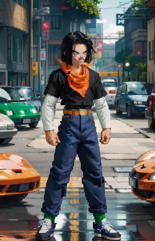 Dragon Ball Android 17 Blue Cosplay Shoes