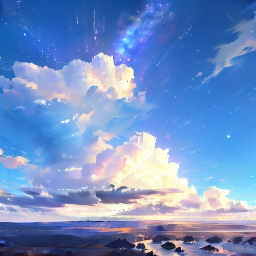 Beautiful Night Sky Sunset Wallpaper 8K