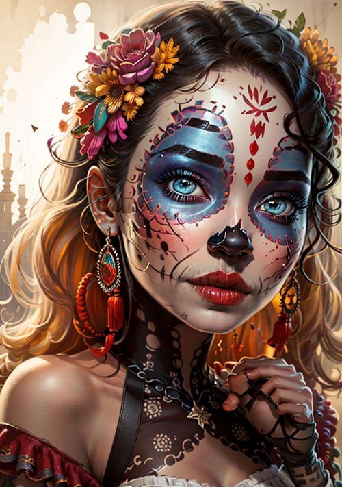 Catrina / Mexican Skull MakeUp (Dia de muertos) by YeiyeiArt - v1