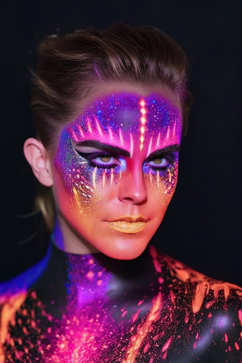 Blacklight Makeup — SDXL LoRA - v2