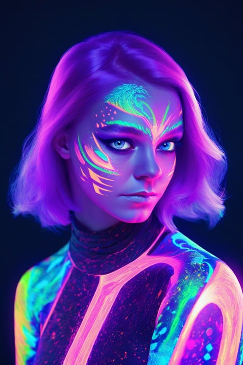 Blacklight Makeup — SDXL LoRA - AIEasyPic