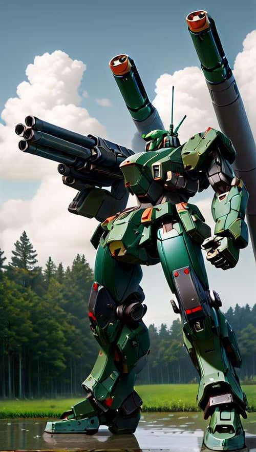 Military Mecha Shoulder Guns