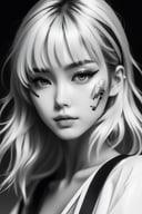 (masterpiece,best quality, ultra realistic,32k,RAW photo,detailed skin, 8k uhd, high quality:1.2), monochrome colorful anime girl in the style of glitch art, digital art, glitchcore, vaporwave, vivid colors, psychedelic . black and white, contrast, tone, texture, detailed