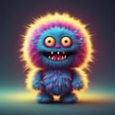 detailed electric cute monster element made of electric