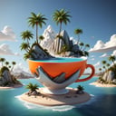 Cubist artwork <lora:Glass_Islands:1> a cup of tea on an island with palm trees, 3 d render stylized, rolands zilvinskis 3d render art, 3d render digital art, stylized 3d render, in the art style of filip hodas, stylized as a 3d render, 3d rendered in octane, 3 d rendered in octane with background arafed image of a large explosion of white and orange rocks, 3d digital art 4k, 4k highly detailed digital art, surreal 3d render, 3d abstract render overlayed, epic 3d abstract model, intricate artwork. octane render, 3d fractal background, 3d rendered in octane, 3d rendered in octane, abstract 3d artwork, no humans, scenery, sky, debris, cloud . Geometric shapes, abstract, innovative, revolutionary