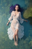 (Highest picture quality),(Master's work),full body,(ultra-detailed),the portrait is centered,1girl,raiden shogun,nsfw,(wet clothes),blush,bare hips,(sheer shirt),(from above:1.7),(translucent dress),water drop,(rain),(outdoors),stained,wet hair,wet dress,wet,scenery,(long hair),nature background,close up,((on back)),water,lying in water,masterpiece,best quality,ultra high res,highly detailed,(abstract expressionism art:1.4),[girl | fire ghost:10],love,sparking fire red eyes,dark rainbow theme,colorful,visually stunning,beautiful,gorgeous,emotional,intricate,perferct shading,rainbow hair,