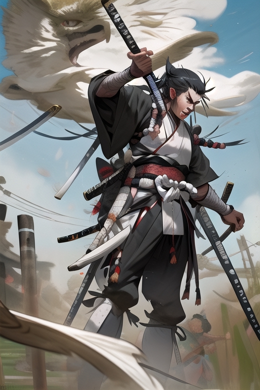 anime samurai warrior drawing