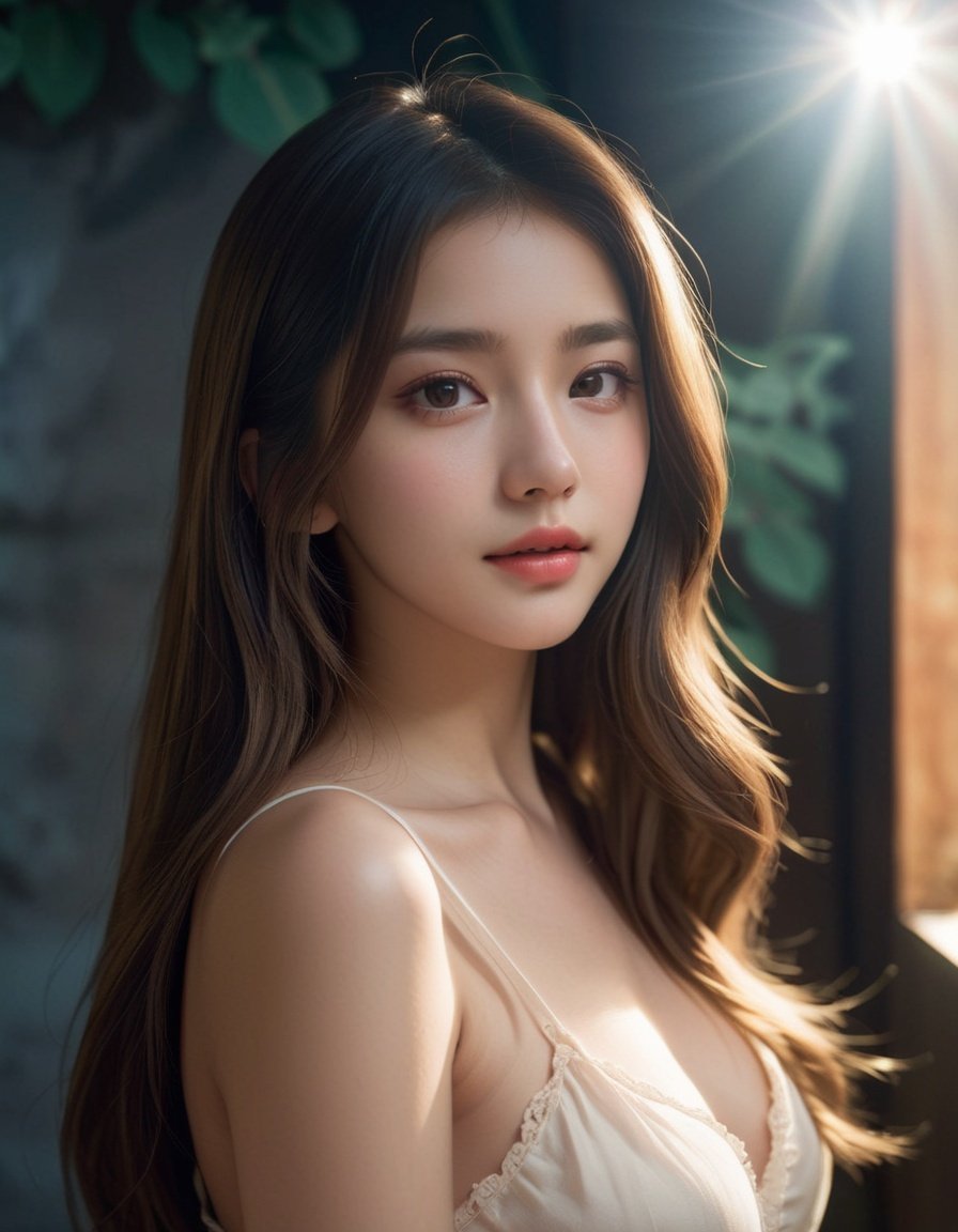 luminous-newt36: Top Star russian,17 years old,exploring a sunlit abandoned  castle,stunningly,cute,beautiful,little angle,body thin,natural skin,Ultra  detailed skin,detailed eye,detailed nose,detailed face,detailed  breast,detailed leg,full body,no