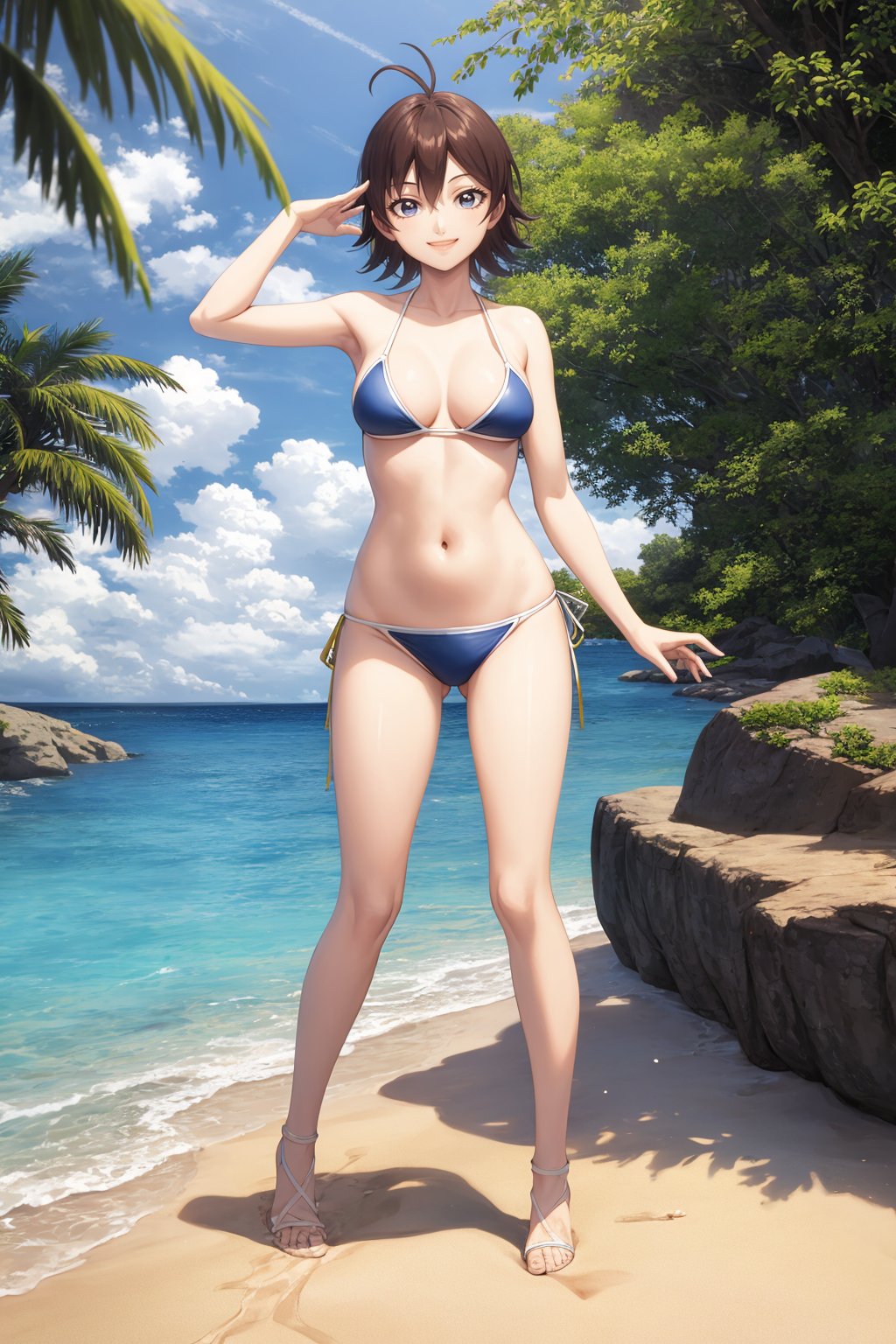 Light blue bikini、Tight bikini、Small size bikini - SeaArt AI