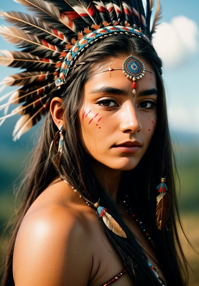 female native american face paint