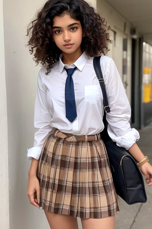 Brown plaid shop skirt india