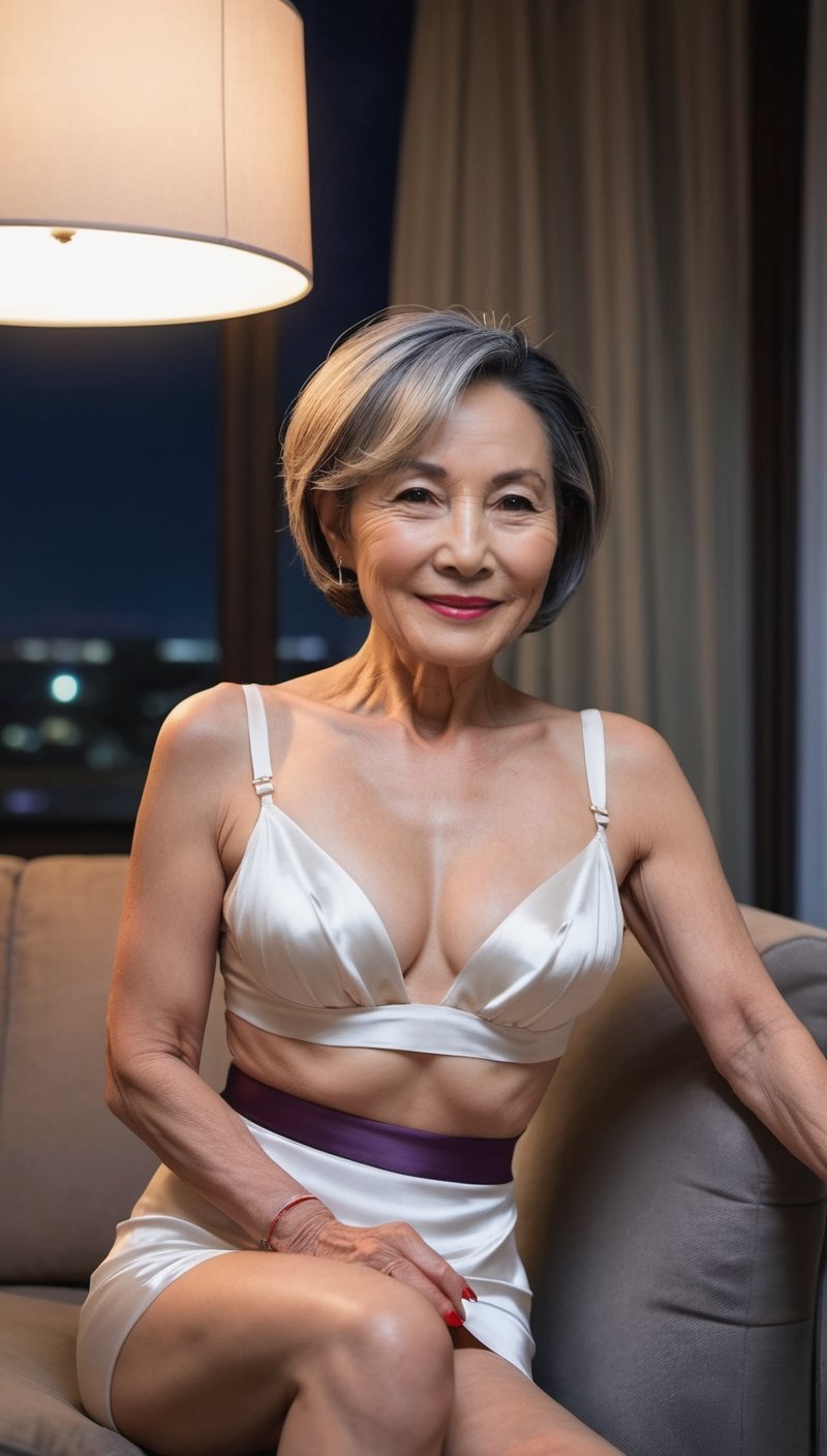 Older woman with small breasts and hot body 