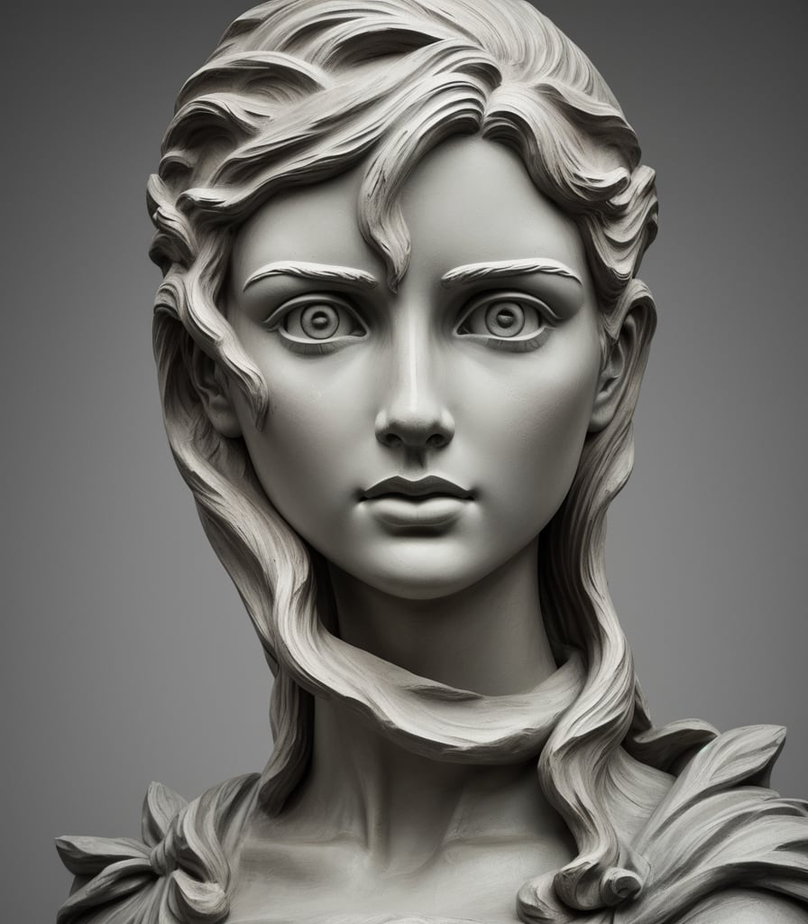  Large Female body Sculpture, Female Body Art, Face