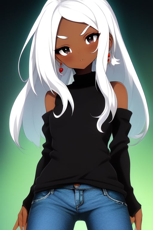 Anime,woods,rear view, brownskin,blackhair,tight shirt,tight pan 