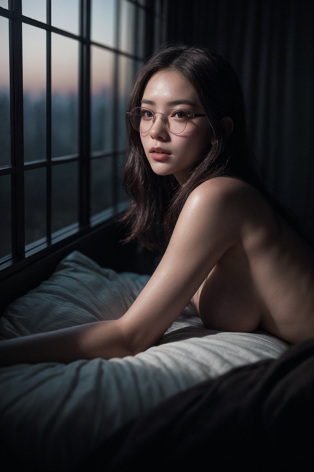 RAW photo, photo of A korean beauty girl with giant breasts and  