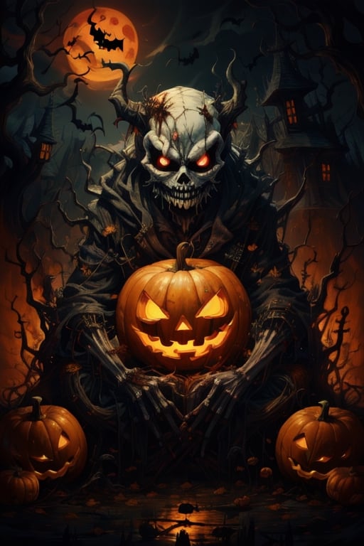 Spooky Creepy Halloween Black and Orange Monster Eyes Longline