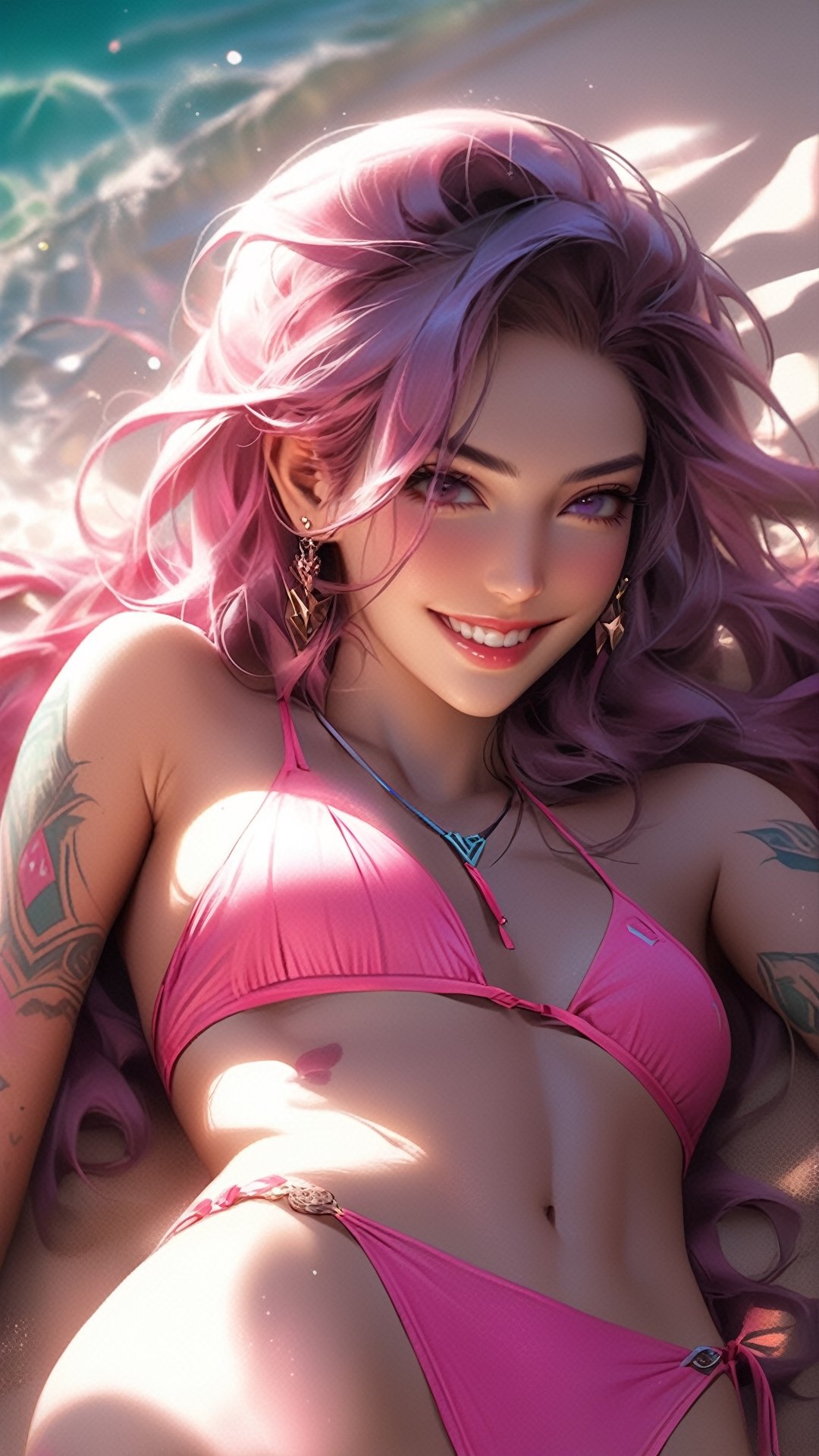 in beautiful sexy underwear Jinx from the animated series Arcane