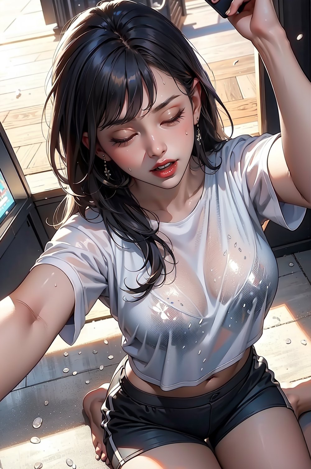 AI Art: Matsuhiko Ayane, Gym Selfie by @Pop Shots