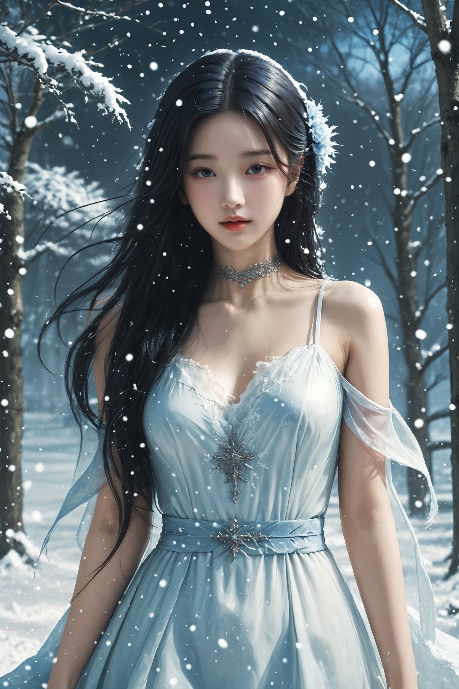 Premium AI Image  Ethereal Beauty A Japanese Maiden Embracing Winter's  Grace