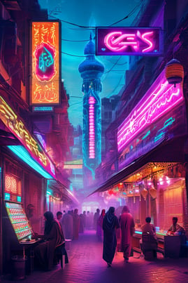 Cyberpunk phone, aesthetic dystopian HD phone wallpaper