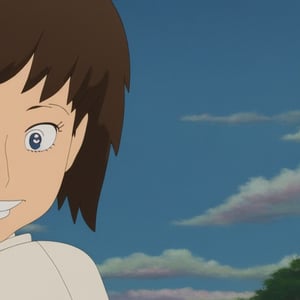Portrait of a happy child, StdGBRedmAF, Studio Ghibli,Studio Ghibli