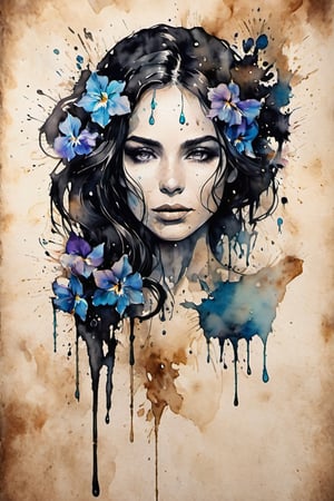 ultra-detailed artistic abstract beautiful indigenous woman with long black hair, magic with bioluminescent filigree, geometric photography, 32k fashion abstract poster, detailed symmetrical blue iris, natural body posture by artist russ mills, art by alberto seveso, by Carne Griffiths, by Wadim Kashin, symmetrical, abstract art style, sharp eyes, digital painting, burst of color, concept art , volumetric lighting, by GIlSam-paio octane rendering depicting innovation and truth, 8k, by Lee Jeffries, Alessio Albi, Adrian Kuipers, glamour, intricate detailed environment, lace, smudges , dark background, masterpiece, ornate, depth - studio Gs perfecty.