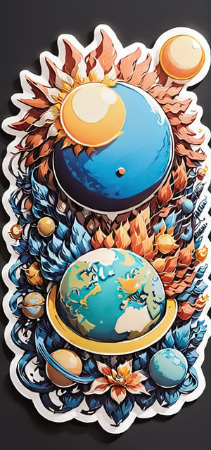 Typographic art featuring & perfect text "solar sysyem".all planets,Stylized, intricate, detailed, artistic, text-based.Leonardo Style,sticker, 