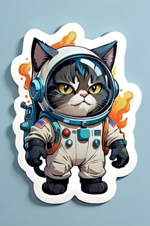 (highly detailed, masterpiece, best quality,highres:1.3), sticker bomb, flat vector, mascot design, character design, cartoon, ((angry face)),breed_cat, astronaut, chibi, Leonardo Style, sticker, graffiti art, street art, "loser hand sign", showing oxygen tank, realistic art, dirty space suit, floating, sticker, "floating in space", outer_space, "colorful_spacesuit", "splash color background", invader, ((villainous))