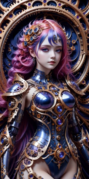 (masterpiece, top quality, best quality, official art, beautiful and aesthetic:1.2),(1girl:1.4),full body,([gold|pink|blue|purple|orange] hair:1.5),extreme detailed,(fractal art:1.3),(colorful:1.5),highest detailed,(Mechanical modification:1.5), (full body)