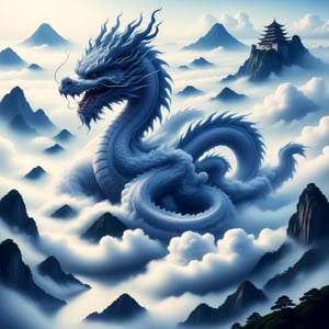 1dragon, cloud dragon, Japanese castle, ink painting, dragon dance, kaijyu, ,japanese art,,baby dragon,1dragon girl,<lora:659095807385103906:1.0>