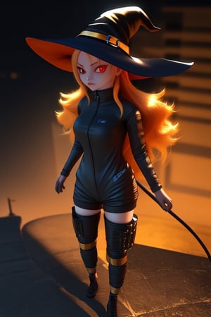 Red eyes, evil, golden, shiny, gold hair,High detailed ,midjourney,perfecteyes,Color magic,urban techwear,hmochako,better witch,witch, witch,Long hair ,long hair,3d animation