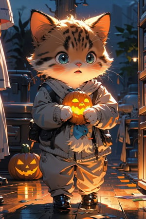 EpicMeo,cat, school uniforms, halloween theme, night lighting