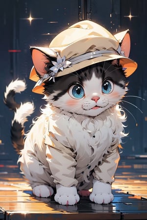 EpicMeo,cat, hat, dress shirt, white cat