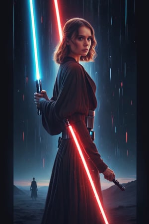 Movie Poster "You belong to me", lightsaber, 8k, cinematic, bright light,movie poster
