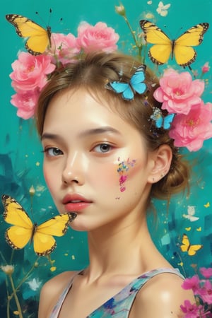 (masterpiece:1.1),(highest quality:1.1),(HDR:1),ambient light,ultra-high quality,( ultra detailed original illustration),(1girl, upper body),((harajuku fashion)),((flowers with human eyes, flower eyes)),double exposure,fusion of fluid abstract art,glitch,(original illustration composition),(fusion of limited color, maximalism artstyle, geometric artstyle, butterflies, junk art),more detail XL,Perfect skin,Replay1988,xxmix_girl
