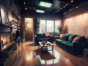 (Masterpiece), (High Quality, Top Quality: 1.5), (No One), (No One, 0 People), ((Late Night)), ((Night)), Home Scene, Fabric Sofa, High-end Wooden Table , wine bottles on the table, wooden bookcases, scattered items red high heels, complete black plush carpet, white marble floor tiles, yuppie red brick walls, yuppie fashion, elegant taste, (located in a high-rise building), urban feel, no light, no Turn on the lights, beautiful green wooden framed floor-to-ceiling glass windows, reflective flooring, full glass, excellent composition, movie set, romantic atmosphere, perfect,ninjascroll,yofukashi background,room2,firefliesfireflies,breakdomain