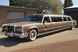A limousine from 90's, completely rusty,more detail XL,rat_rod