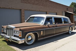 A limousine from 90's, completely rusty,more detail XL,rat_rod
