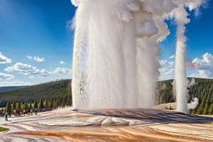 ((Hyper-Realistic)) detailed photography of Old Faithful \(oldfa1thfu1\) in Yellowstone,outdoors,multiple boys,sky, day,tree,scenery,6+boys,realistic,photo background,many people watching smoke eruption,highly realistic eruption,highly detailed soil,mostly white soil with some brown
BREAK 
aesthetic,rule of thirds,depth of perspective,perfect composition,studio photo,trending on artstation,cinematic lighting,(Hyper-realistic photography,masterpiece, photorealistic,ultra-detailed,intricate details,16K,sharp focus,high contrast,kodachrome 800,HDR:1.2),photo_b00ster,real_booster,ye11owst0ne,(oldfa1thfu1:1.2),more detail XL,Ye11owst0ne
