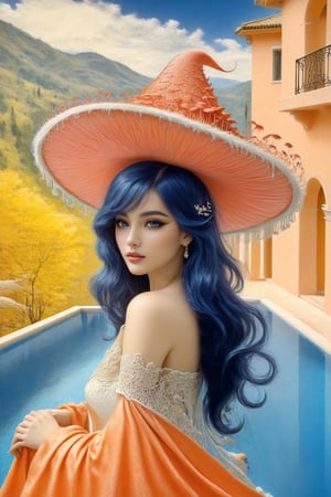 ((Ultra-Detailed)) Photography of a sophisticated witch \(sp.ed.ogInky1\) standing in the balcony of a luxurious mansion,wearing sm1c-witchhat,detailed exquisite face,detailed eyes,detailed soft shiny skin,glossy lips,playful smirks,detailed blonde hair,detailed coral-blue hat,pink and white dress,jewelry,small earrings
BREAK
[backdrop;highly-detailed view of luxurious and (modern:1.2) mansion balcony with beautiful lake view,mountain,blue sky,cloud,boat,tree,vibrant colors],(head to thigh shot)
BREAK
rule of thirds,studio photo,perfect composition,(masterpiece,HDR,trending on artstation,8K,Hyper-detailed,intricate details,hyper realistic,high contrast,Kodachrome 800:1.3),chiaroscuro lighting,soft rim lighting,key light reflecting in the eyes,by Karol Bak,Antonio Lopez,Gustav Klimt and Hayao Miyazaki,art_booster,real_booster,photo_b00ster, Decora_SWstyle,a1sw-InkyCapWitch