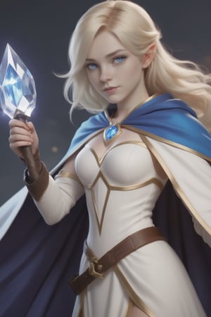 Lux is a young magician with blonde hair and blue eyes. She wears a long white dress with a blue cape. She also carries a crystal scepter and a pair of leather boots. Lux is a League of Legends champion who is known for her crowd control and magic damage abilities.